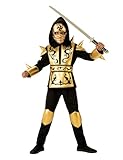 Rubies 641143-M Ninja Dragon Gold Kostüm für Kinder, Größe 5-7 Jahre