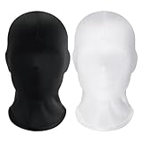 SKHAOVS 2 Stück Vollgesichtsmaske Halloween Vollgesichtsmaske Spandex Kopfmaske Gesichtslose Maske, Schwarze Maske Halloween, Unisex Gesichtslose Maske für Halloween Party Kostüm Cosplay (2 Stück)
