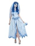 Smiffys Corpse Bride, Emily-Kostüm, Kleid und Stirnband mit Schleier