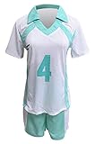 QYIFIRST Anime Aoba Johsai High School Oikawa Tooru Sportswear Kurzarm Sportbekleidung Suit #4 Cosplay Kostüm Blau L
