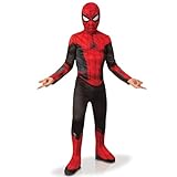 Rubie's offizielles Marvel Spider-Man No Way Home Klassische Kinder Schwarz und Rot Kostüm, Kinder Superheld Kostüm, Alter 7-8 Jahre