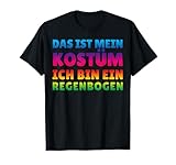 Lustiges Regenbogen Kostüm für Fasching Karneval Halloween T-Shirt