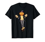 Kürbis Vogelscheuche Halloween Kostüm T-Shirt
