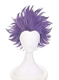 Topcosplay Unisex Anime Cosplay Perücke kurz lila Halloween Kostüm Kunsthaar Perücken