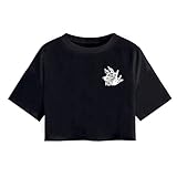 westtrend Anime Chainsaw Man Crop Top Anime AKI Hayakawa Cosplay Short Tee Power Denji AKI Hayakawa Sommer T-Shirts Chainsaw Man T-Shirts für Mädchen Frauen