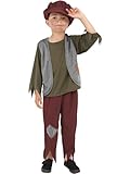 Victorian Poor Boy Costume, Green, with Top, Trousers & Hat, (M)