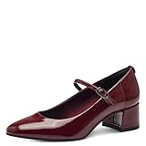 Tamaris Damen Pumps Blockabsatz Vegan; Merlot, EU 42