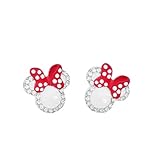 Minni Mouse Ohrstecker, Minni Ohrringe, Ohrstecker Silber 925, Minni Maus Earrings, Cartoon Ohrstecker, Schmuck Geschenke für Damen Mädchen