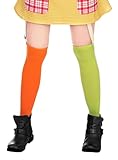 Maskworld Pippi Langstrumpf Kniestrümpfe für Damen grün/orange (S-L)