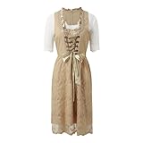 Damen Halloween Oktoberfest Kleid Body Sculpting Bühnenkostüm Kostüm Mileena-Cosplay-Kostüm (Beige-A, L)