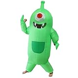 RHYTHMARTS Grünes Aufblasbares Kostüm für Erwachsene Aufblasbare Monster Kostüme Aufblasbare Halloween Kostüme für Party Weihnachten