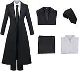 Bokerom Anime Chainsaw Man Cosplay Makima Kostüm Halloween Set Uniform Dress Up (Makima,S)
