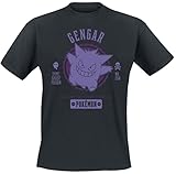 Pokémon Gengar Männer T-Shirt schwarz M 100% Baumwolle Fan-Merch, Gaming