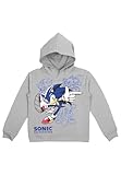 United Labels Sonic The Hedgehog Hoodie für Jungen - Kinder Kapuzenpullover Pullover mit Kapuze Sweatshirt Grau (DE/NL/SE/PL, Numerisch, 134, 140, Regular)