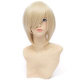 QIYUN.Z Alois Trancy Schwarzen Butler Kurze Gerade Blond Bob Unisex Anime Cosplay Kostüm Kunstfaser Haar Hitzebeständig Volle Perücke Für Frauen
