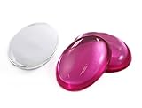 40 x 30 mm große flache Rückseite ovale Acryl-Cabochons Strasssteine Kunststoff Verzierungen für Bastelarbeiten, Kostüme, Karteneinladungen, Schmuck, Cosplay, 4 Stück (Rosa H112)