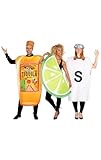 ORION COSTUMES Unisex Erwachsene Tequila Lime und Salz Karneval 3 in 1 Kostüme