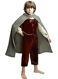 Funidelia | Frodo Kostüm - Der der Ringe 100% OFFIZIELLE für Jungen Größe 7-9 Jahre Hobbit, Film und Serien, Der Herr der Ringe, Lord of the Rings (LOTR) - Farben: Bunt, Zubehör für Kostüm