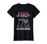 Zwillingsschwester Du Bekloppt Ich Bekloppt Zwillinge T-Shirt
