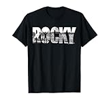 Rocky T-Shirt mit klassischem Rocky-Logo, Schwarz, S, Halbarm, Herren, Männer, Boxfans