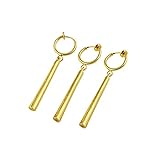 XHBTS Einteilige Zoro-Ohrringe - Gold-Clip-On-Anime-Cosplay-Ohrringe für Anime-Liebhaber (Clip-On) 3 Set mit Minituch und Mini-Box