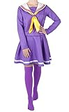 CoolChange Cosplay Kostüm von Shiro | Lila Seemansuniform für No Game No Life Fans | Größe: M