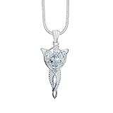 Abendstern GroÃŸer Arwens Abendstern echtes Silber 925/- aus Herr der Ringe - inkl. 50cm Fuchsschwanzkette aus Silber 925/-