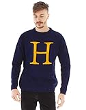 Harry Potter Harry Buchstabe H Premium-Strick Unisex Blaue Jumper