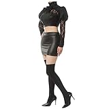 Generisch Ahri Cosplay Kostüm LOL KDA Cosplay Baddest Cosplay Outfit Spiel Sexy Kostüm für Frauen Halloween,M,Black