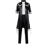 Jiumaocleu Anime My Hero Academia Dabi Cosplay Kostüm Lederjacke Mantel Herren Outfit Halloween Cosplay Verkleidung Geschenk für Ainme Fans