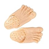 Fuß Hausschuhe, Lustige nackte Füße Pantoffeln, Bigfoot Count Hausschuhe, Halloween Kostüm Party Cosplay Requisiten Riesen Füße, PVC Funny Bare Feet Slippers für Erwachsene