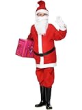 Smiffys Kostüm Weihnachtsmann Junge, Rot, mit Jacke, Hose, Mütze und Gürtel