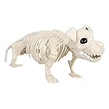 Boland 72416 - Hunde-Skelett, Größe 52 cm, beweglicher Mund, Hund, Dog, Attrappe aus Kunststoff, Dekoration für Halloween, Karneval oder Mottoparty, Beige-schwarz