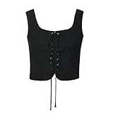 CAMDOM Damen Renaissance Schnürweste Steampunk Gothic Weste Cosplay Kostüm