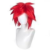 Rot Kurze Perücke für Erwachsene Kinder Karneval Fashing Halloween Cosplay Kostüm Perücke