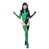 Damen Shego Cosplay Kostüm Overall Outfit Sexy Bodysuit Super Bösewicht Kostüme