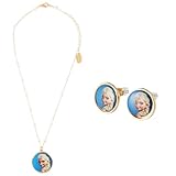 Disney Lilo und Stitch Schmuckset, Mickey & Minnie Mouse Armband Halsband Schmuckkästchen - Mädchen Geschenke (Gold Elsa)