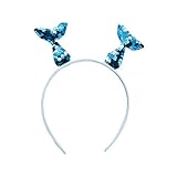 Oblique Unique Haarreifen Meerjungfrau Flosse Pailletten Haarreif mit Meerjungfrauen Schwanzflosse Kostüm Accessoire Fasching Karneval Motto Party (Blau)