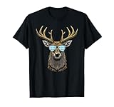 Bayern Hirsch mit Sonnenbrille Herren Lederhose Kostüm T-Shirt