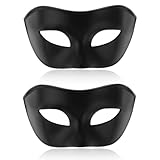 Sibba 2x Venezianische Maske Herren Maskerade Schwarze Masken Maskenball Retro Augenmaske Halloween Maskerade Kostüm Maske Fasching Verkleidun Frauen Masquerade Venezianischen Mask Mardi Gras Cosplay