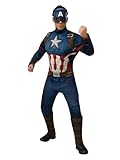 Rubie's Offizielles Luxuskostüm Captain America, Avengers Endgame, Kampfanzug, für Herren, Erwachsene, Standardgröße Halloween