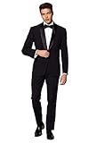 OppoSuits Formales Outfit für Männer - Premium Smoking - Weihnachten - Tailliertes Outfit - Schwarz - Inklusive Blazer, Hose und Fliege