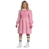 Disguise Offizielles Netflix Premium Eleven Kostüm Stranger Things Outfit Costume, Elfie Stranger Things Kostüm Elfe Kind Madchen Kinder Elfi Faschingskostüm Karneval Kostüme Cosplay Größ L