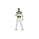 Disguise Herren Disney Pixar Toy Story Buzz Lightyear Kostüm für Erwachsene Erwachsenenkostüm, Weiß/Grün/Rot/Lila, X-Large (42-46) US