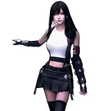 CR ROLECOS Tifa Lockhart Cosplay Spiel Tifa Lockhart Kostüm Outfit Rolle Tifa Lockhart Uniform Komplettset Set Halloween Karneval Party Dress Up Anzug L