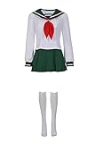 CosplayCos Kagome Higurashi Schuluniform Sets Anime Matrosen Kleid Cosplay Kostüm für Frauen Mädchen