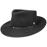 Mayser UDO Hut Musikerhut Filzhut Haarfilzhut Herren - Made in The EU mit Ripsband, Einfass Winter Herbst Sommer Frühjahr Frühling-Sommer Herbst-Winter - 60 cm schwarz