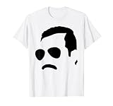 Freddie Mercury Offizielles einfarbiges Block-Zifferblatt T-Shirt