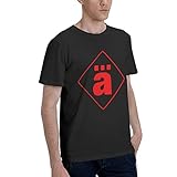 Neue Die Band Arzte Punk Rock Band Logo Herren Grafik T-Shirt Neuheit Design Grafik T-Shirts Für Jungs Baumwolle Kurzarm Rundhals Shirt (Schwarz-2,Large)