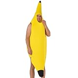 Yearsahrk Bananen kostüm Neuartige Obst Kostüme Lustiges Bananenschalen Kostüm Karneval Halloween Kostüm für Erwachsene Herren Damen (Bananen kostüm)